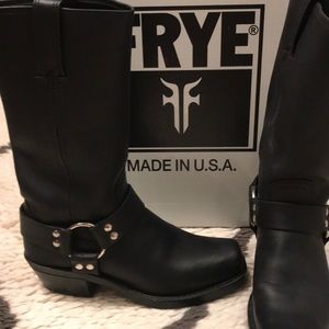 Frye 12R Black Harness Boots size 6.5